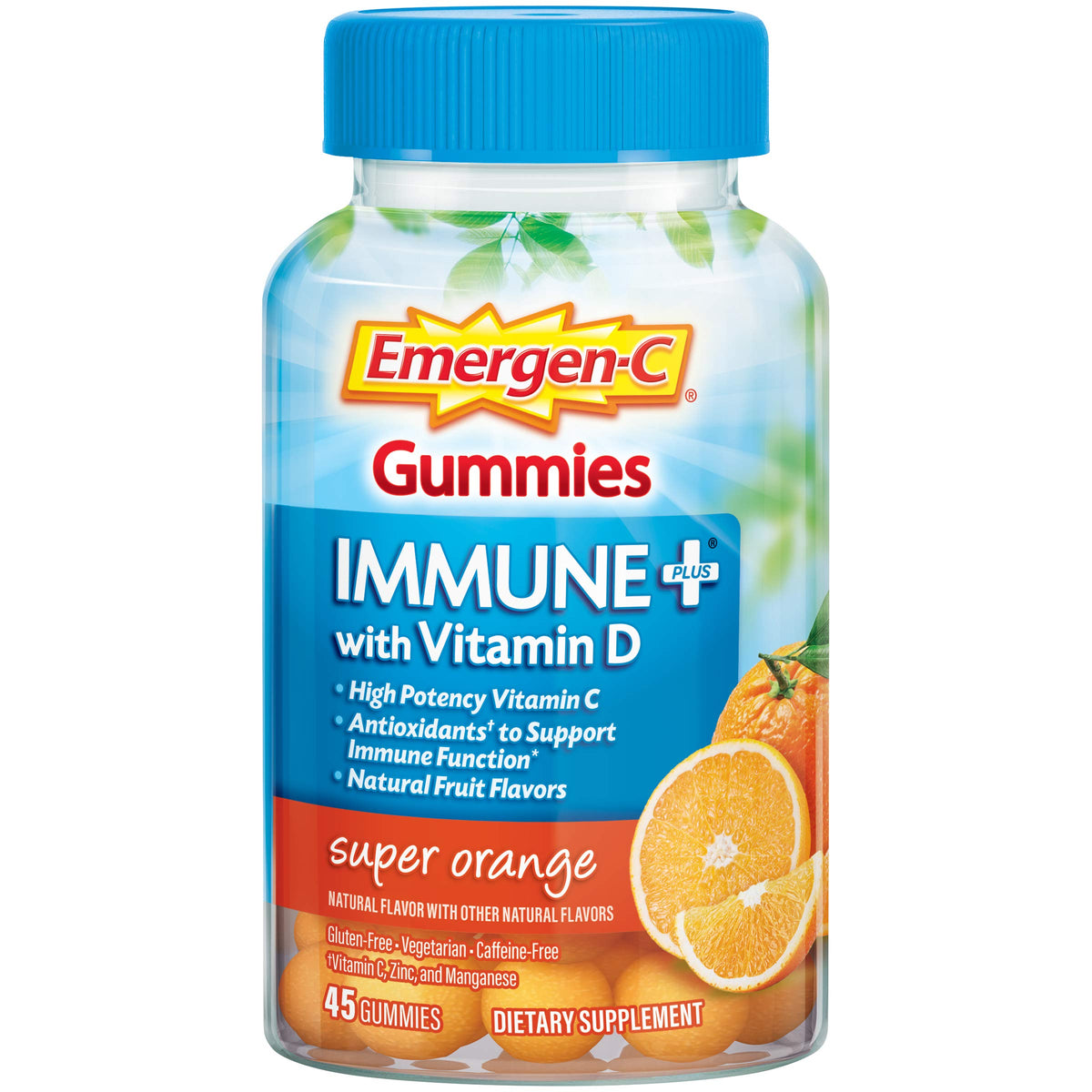 Emergen-C Immune+ Immune Support Gummies with Vitamin D - 45 Count