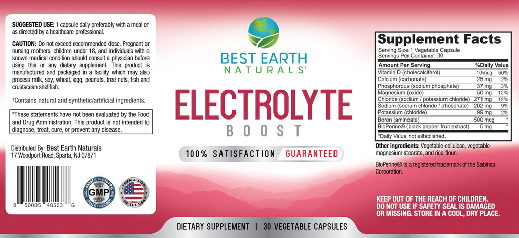 Best Earth Naturals Electrolyte Support Supplement - 30 Capsules - image 3
