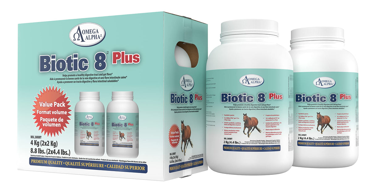 Omega Alpha Biotic 8 Plus Equine Probiotic - 8.8 lbs - image 2