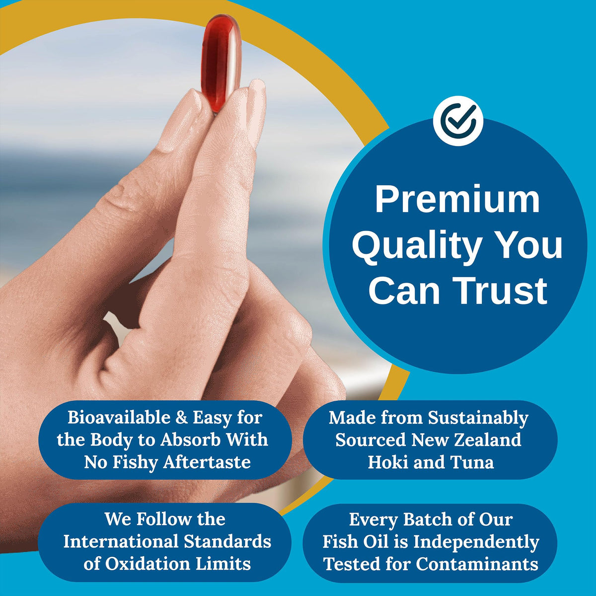 Xtendlife Omega 3 Fish Oil - DHA and EPA Supplement for Heart