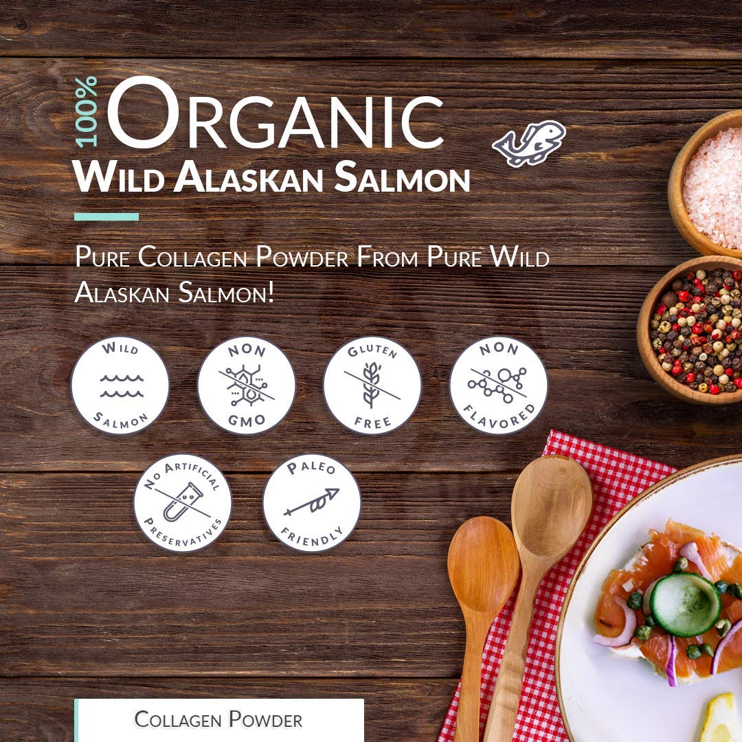 Healthy Body Organics Wild Alaskan Salmon Bone Broth Collagen Powder - 5 lb - image 2