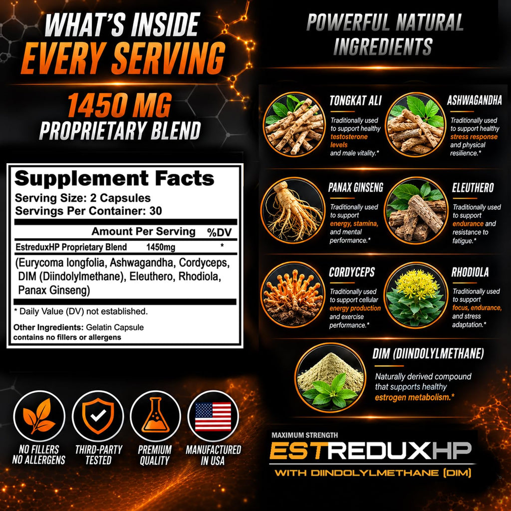 VH Nutrition Estredux HP Hormone Support - 60 Capsules - image 4