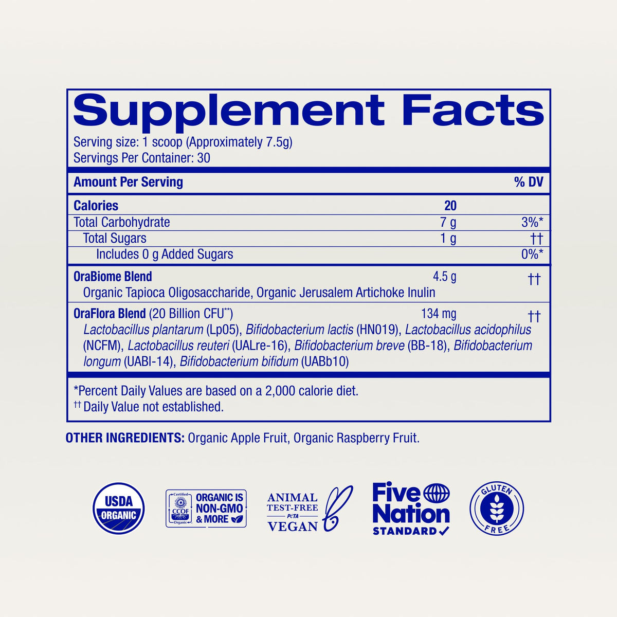 Ora Organic Prebiotic and Probiotic Powder - 20 Billion CFU - 30 Servings - image 9