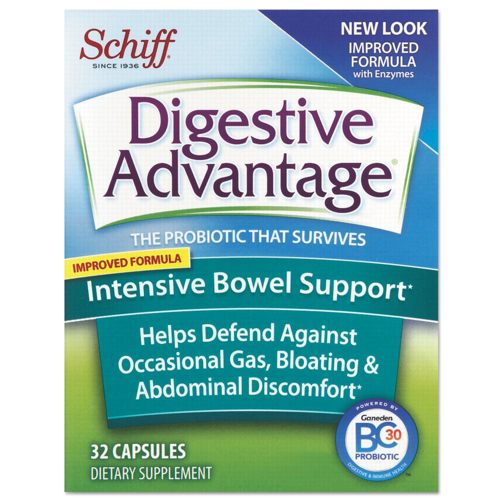 Schiff Digestive Advantage Probiotic Intensive Bowel Support - 32 Capsules