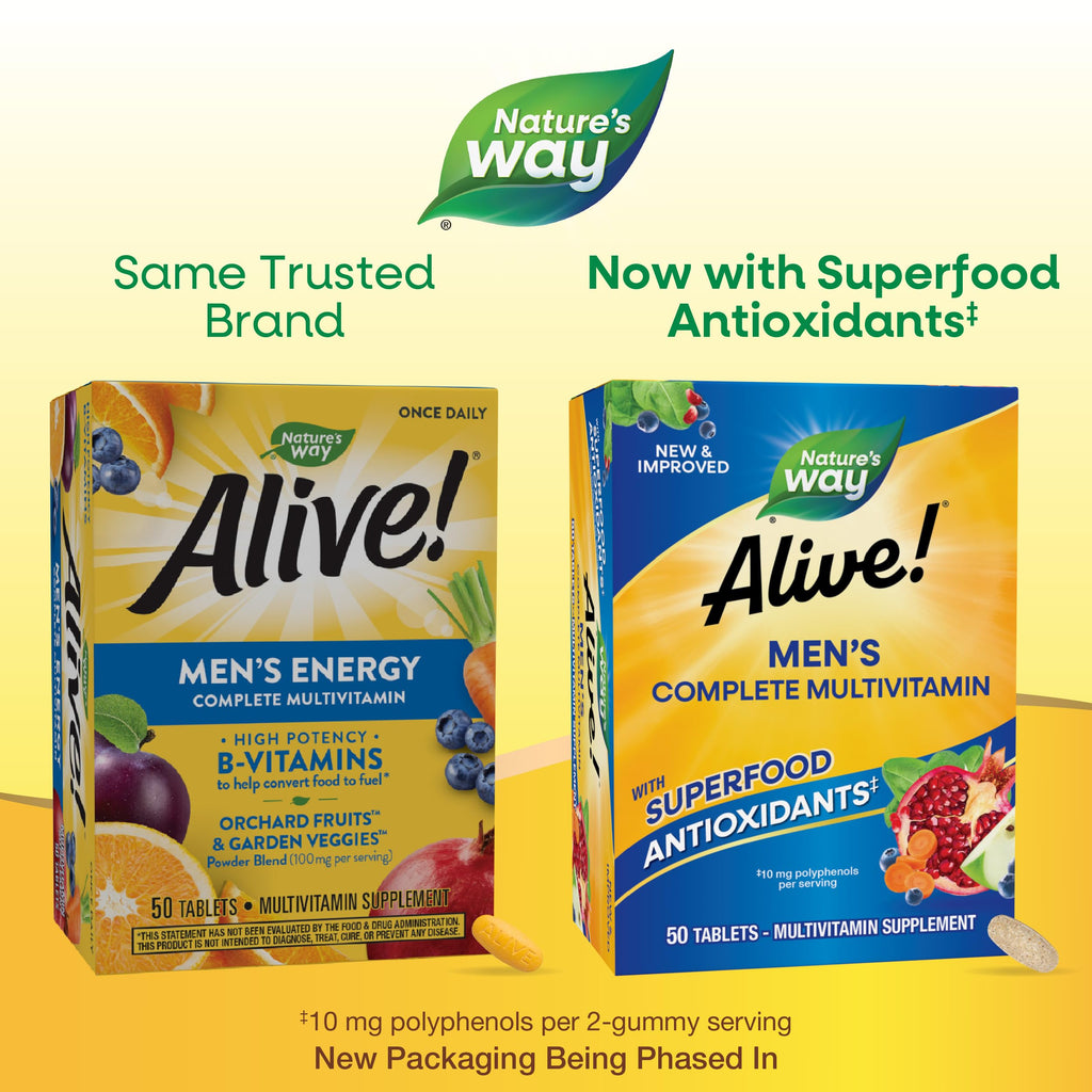 Nature's Way Alive! Men's Complete Daily Multivitamin - 50 Tablets - image 3