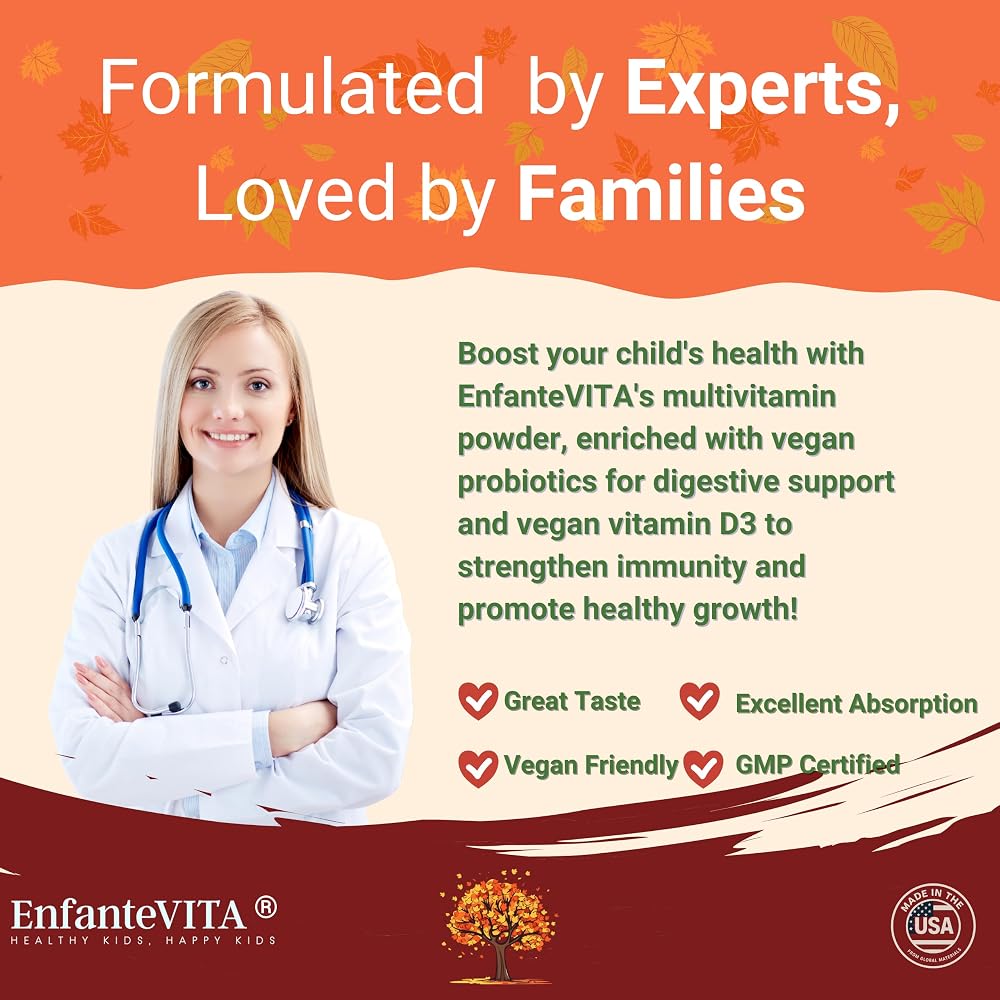 EnfanteVITA All in One Kids Multivitamin Powder Immune Support - 90 Day - image 9
