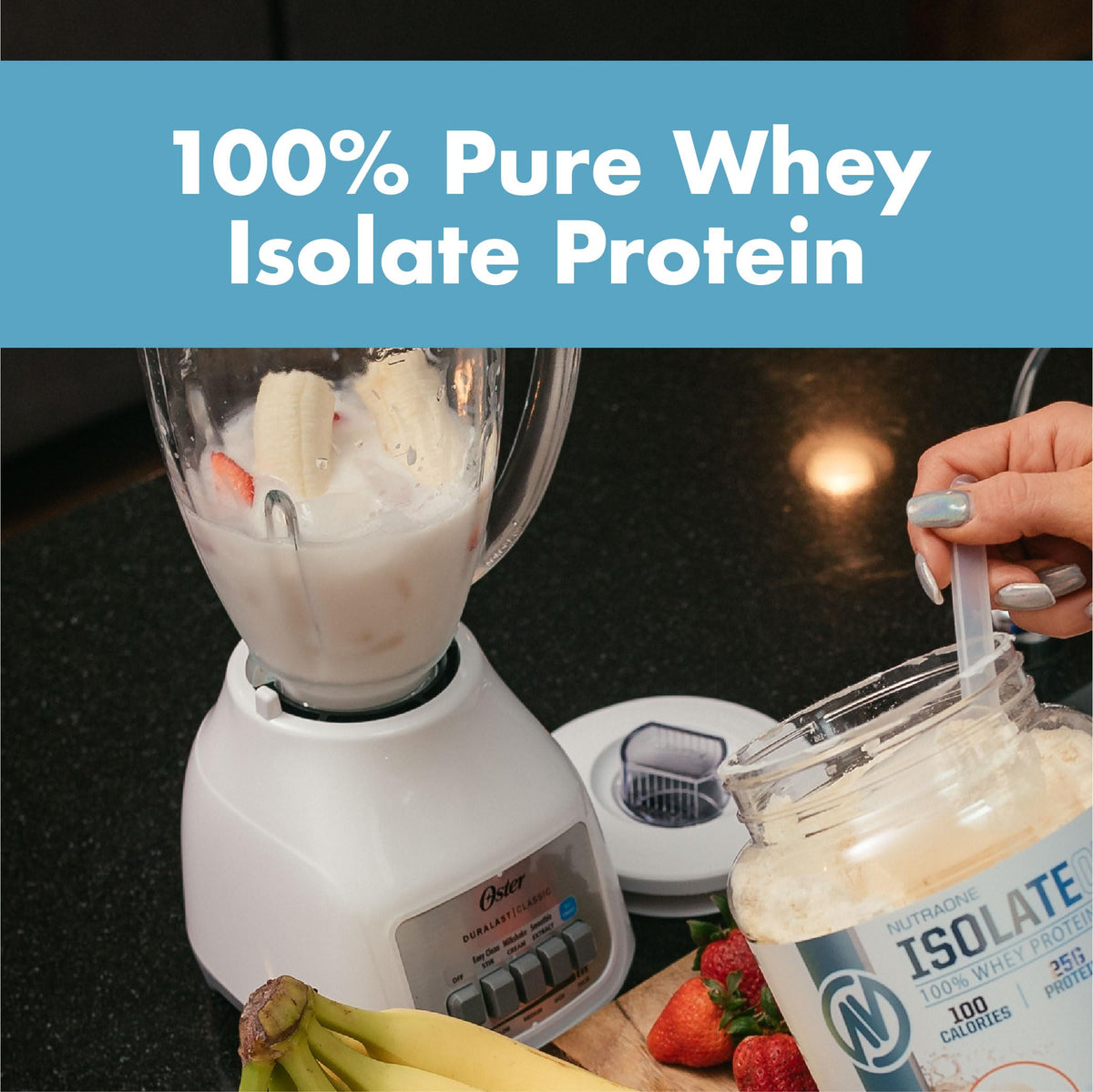 NutraOne IsolateOne Whey Protein Isolate Powder Vanilla - 32 oz - image 6