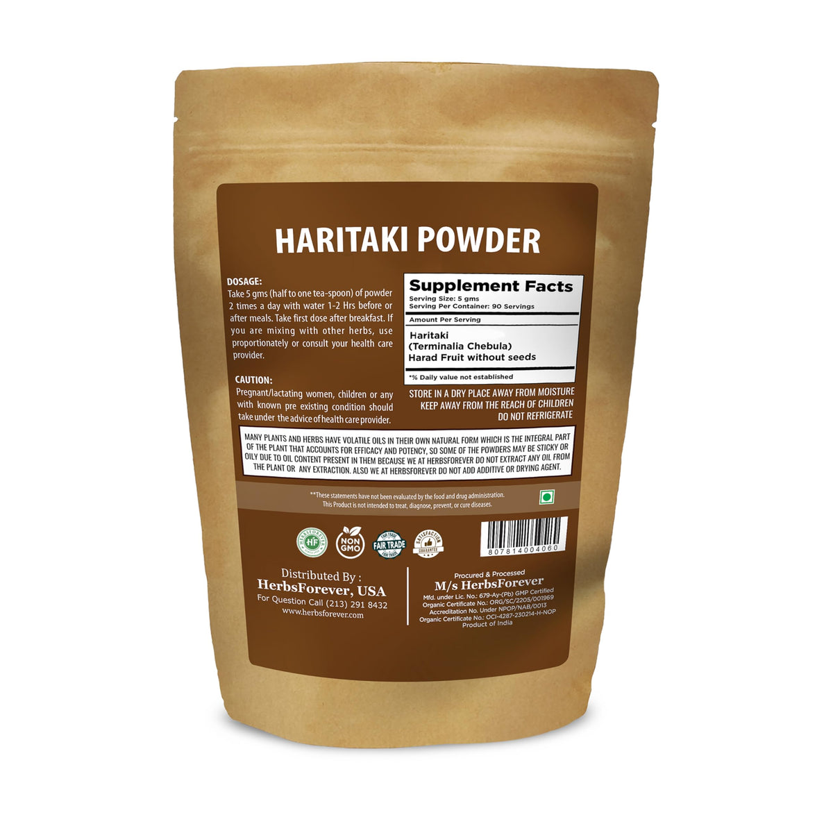 HerbsForever Haritaki Powder Ayurvedic Fruit - 16oz - image 2