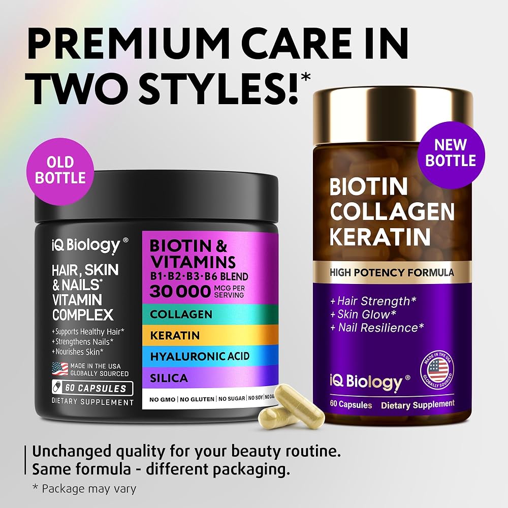 IQ BIOLOGY Biotin Supplement for Hair Growth - Biotin Vitamins