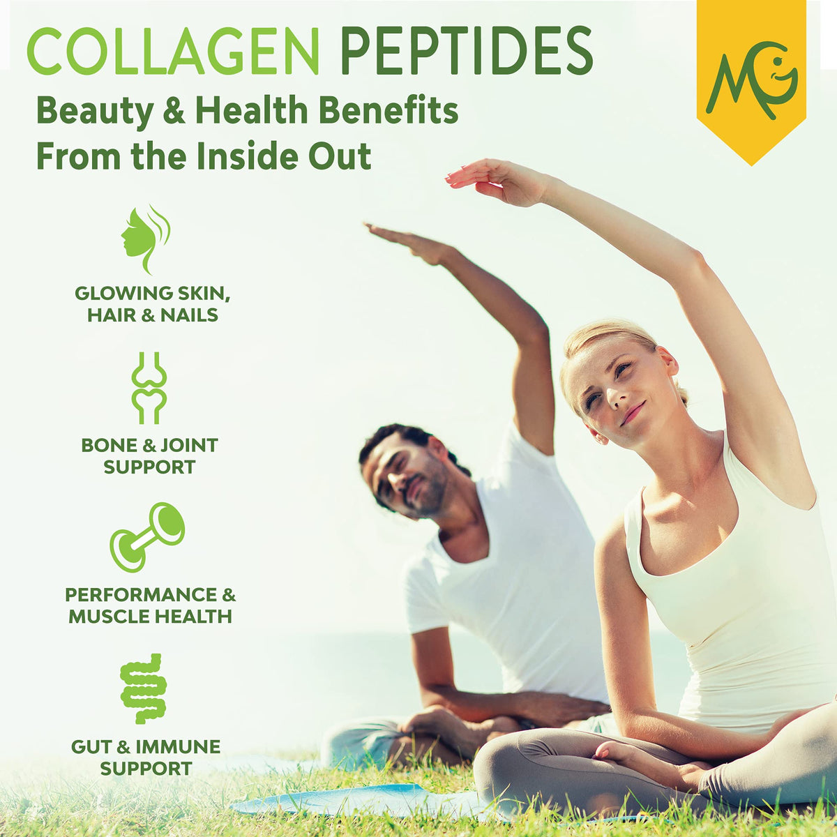 MariGold Grass-fed Collagen Peptides Powder Unflavored - 1lb - image 2