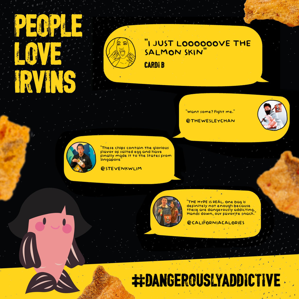 Irvins Hot Boom Salted Egg Salmon Skin Chips - 3.3 oz - image 5