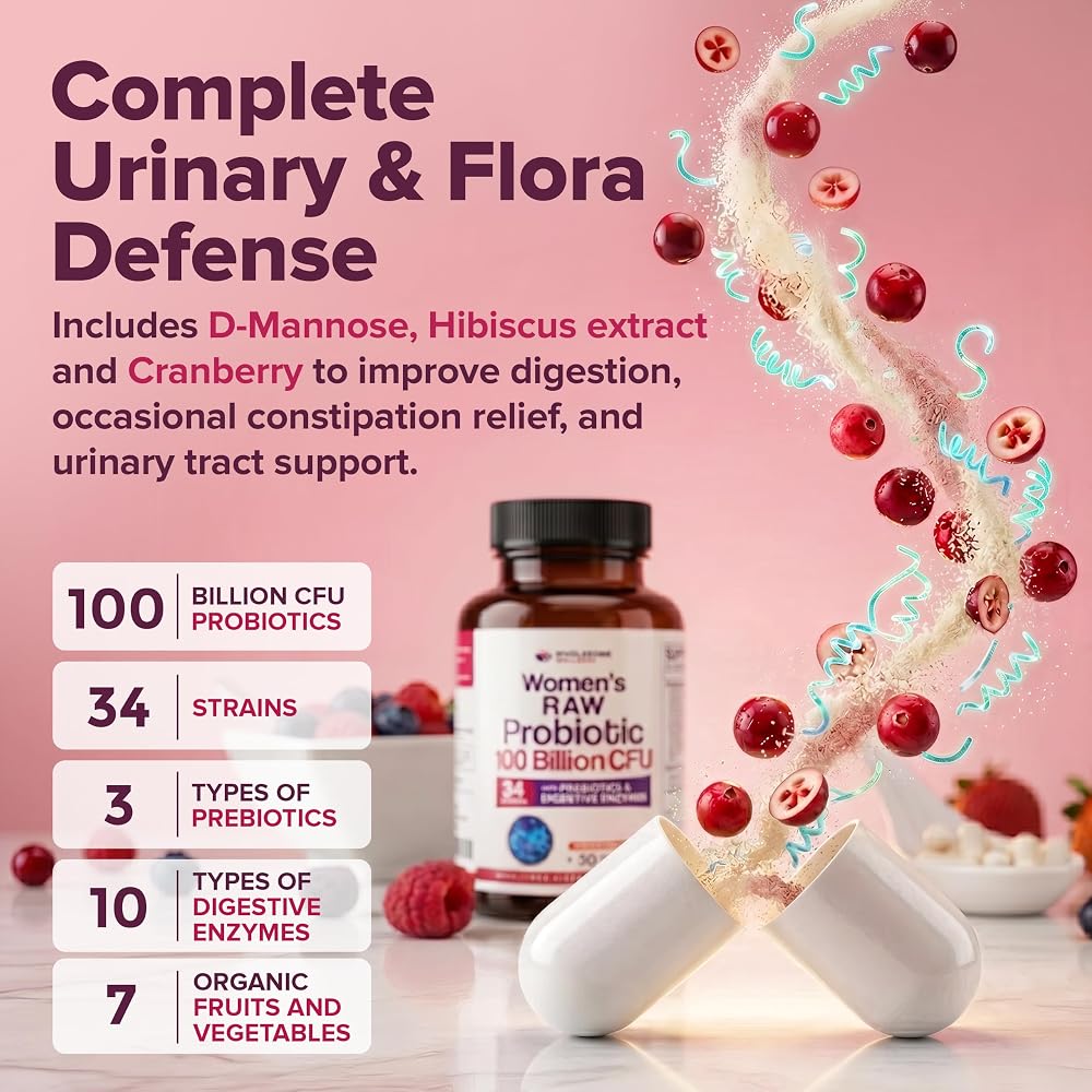 Wholesome Wellness Dr. Formulated Raw Probiotics for Women 100 Billion CFUs - image 6