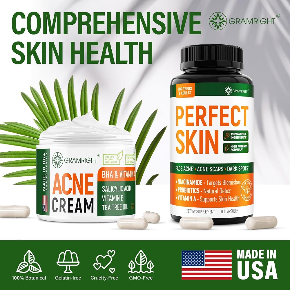 GRAMRIGHT Perfect Skin Pills Clear Skin Supplement - 60 Capsules - image 7