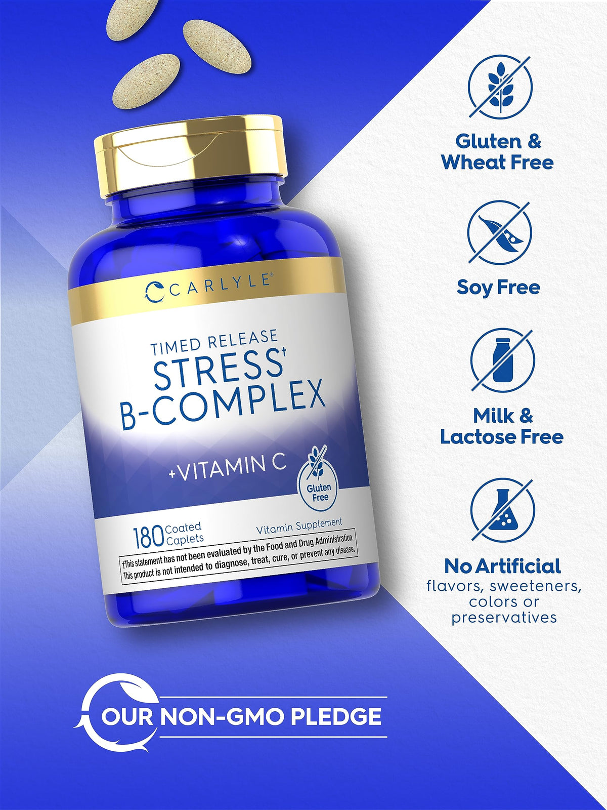 Carlyle Stress B Complex with Vitamin C - 180 Caplets - image 5