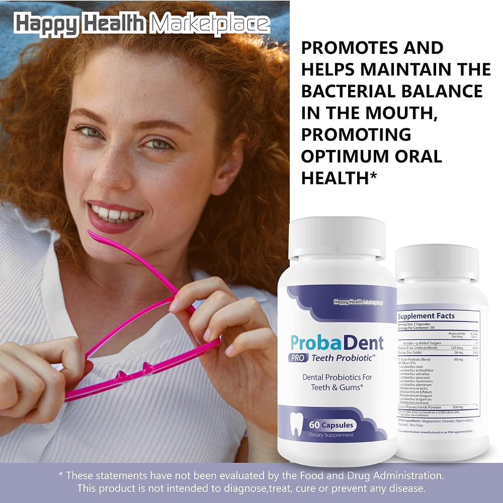 Happy Health Marketplace Proba Dent Pro Teeth Probiotic - 60 Capsules - image 5
