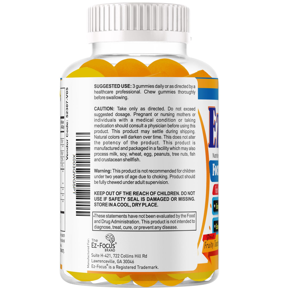 Ez-Focus Plus Brain Booster Omega-3 Kids Cognitive Support - 60 Softgels - image 8