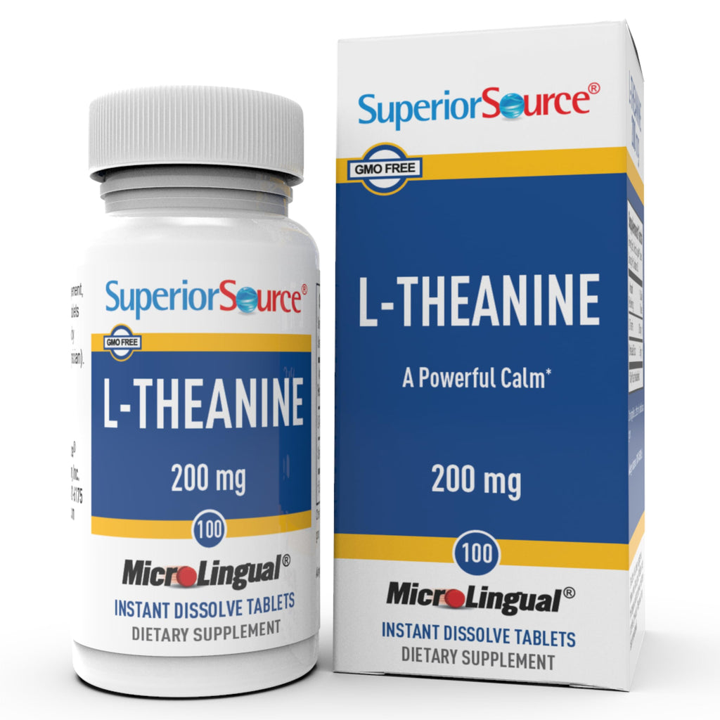 Superior Source L-Theanine 200 mg Sublingual Tablets - 100 Count