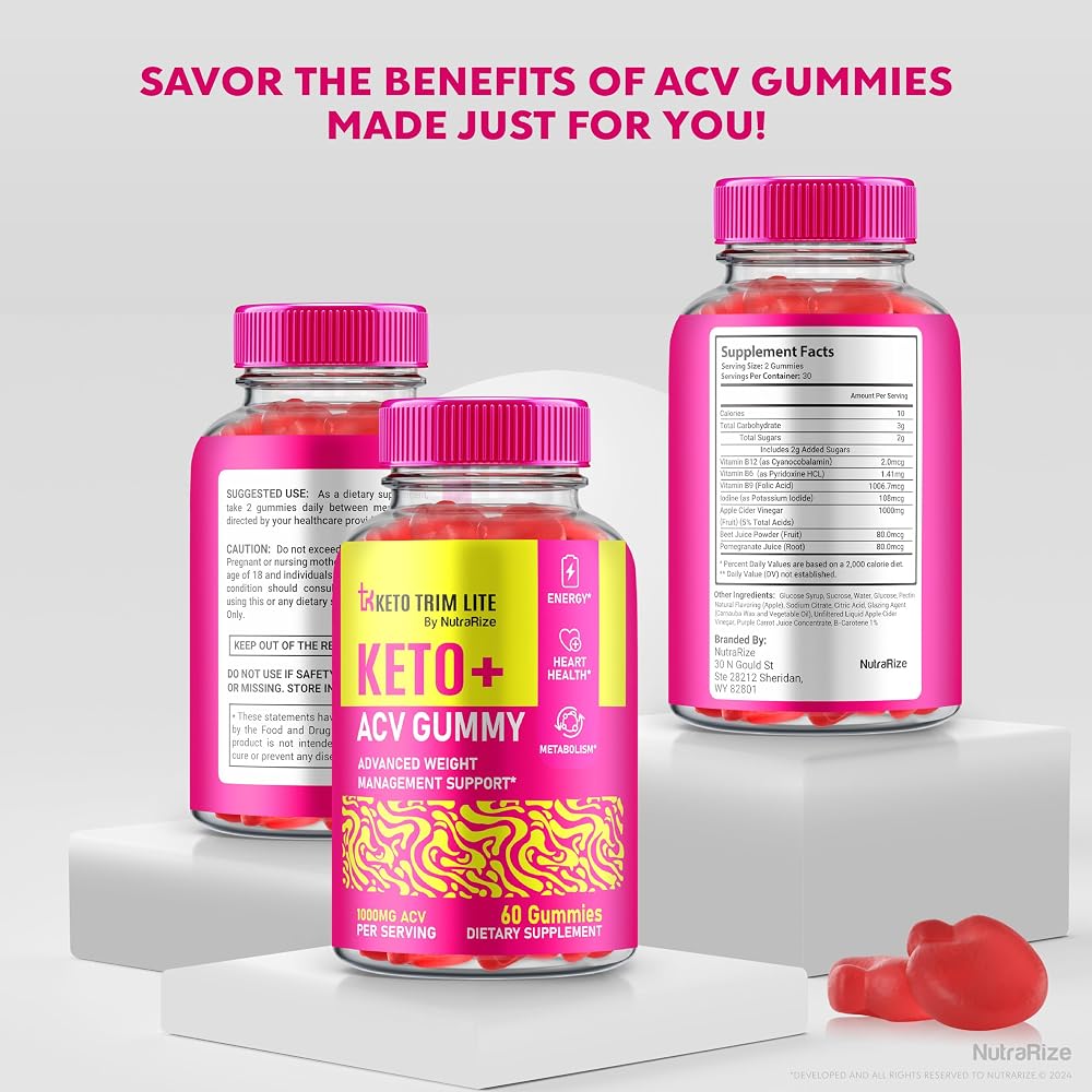 NutraRize Keto Lite Trim ACV Gummies - 120 Gummies (2 Pack) - image 8