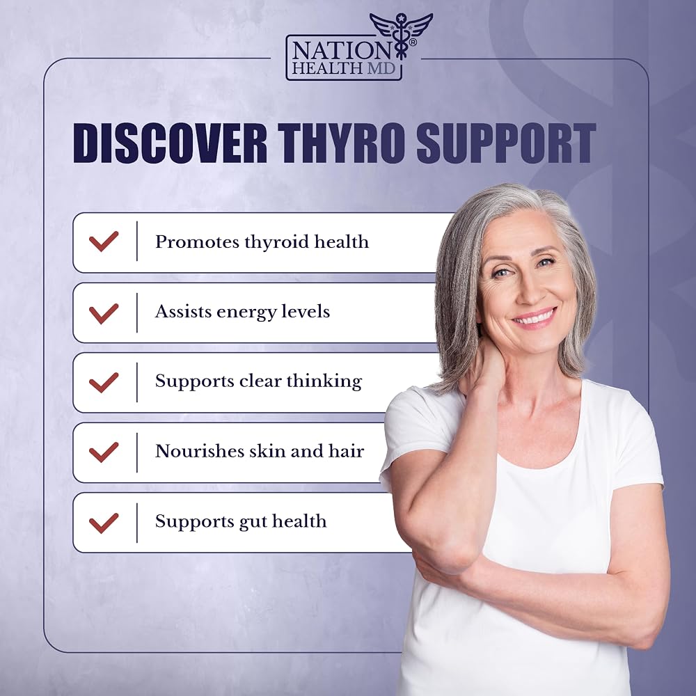 NATION HEALTH MD Thyro Support Thyroid Support - 120 Capsules - image 3