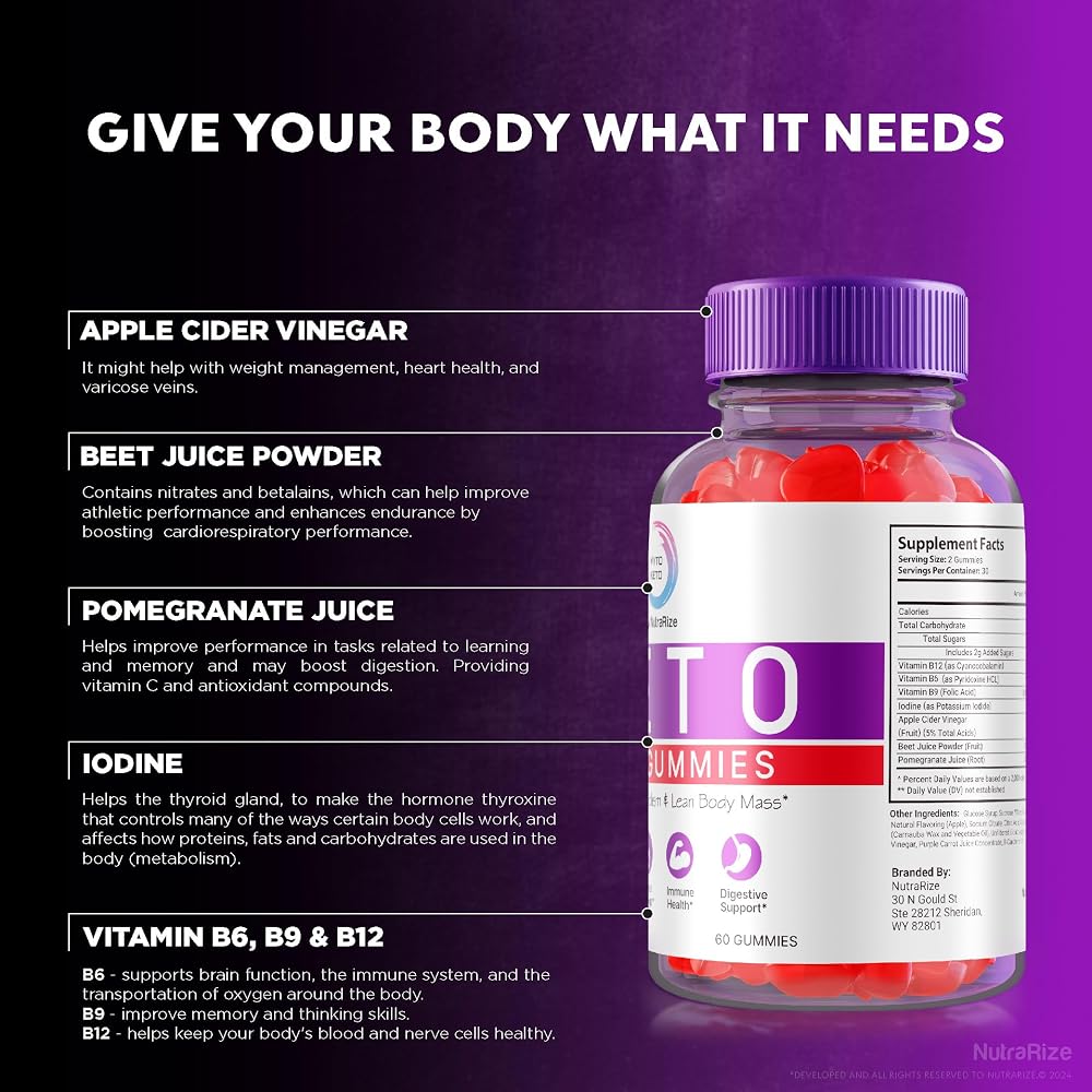 NutraRize Vyto Keto ACV Gummies Weight Loss - 120 Gummies - image 5