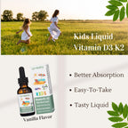Go Healthy Natural Kids Vitamin D3 K2 Liquid Drops - 1 Fl Oz - image 3