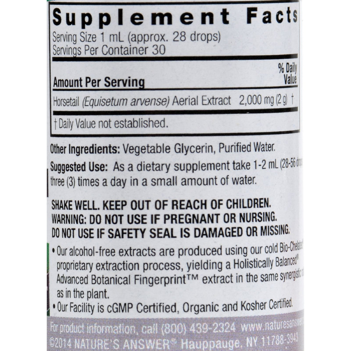 Nature's Answer Horsetail Herb Alcohol Free - 2 fl oz - image 2