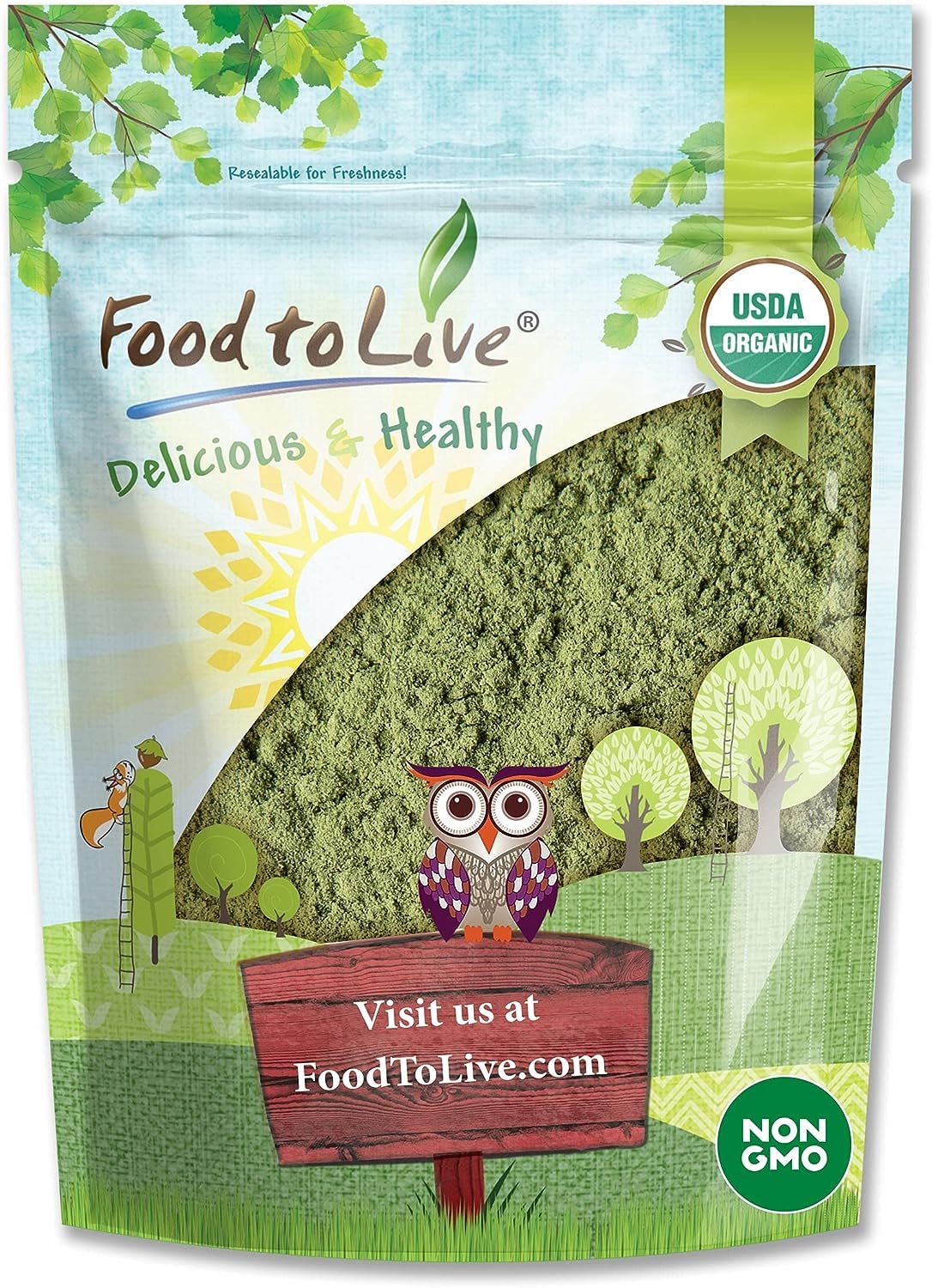 Food to Live Organic Alfalfa Powder