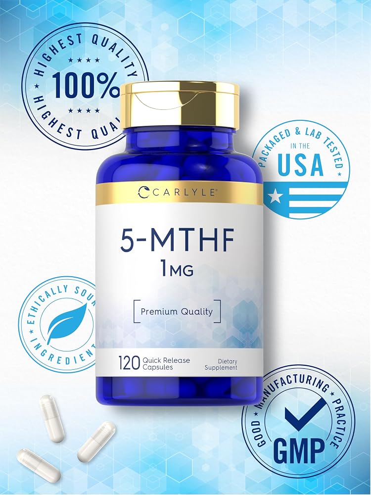 Carlyle 5-MTHF L-Methylfolate 1mg - 120 Capsules - image 6