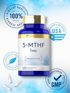 Carlyle 5-MTHF L-Methylfolate 1mg - 120 Capsules - image 6