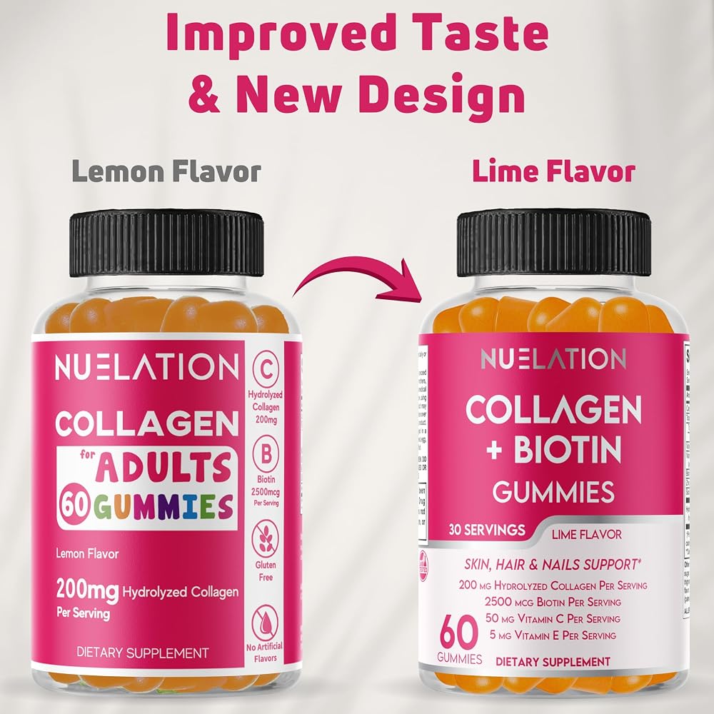 NUELATION Collagen Gummies with Biotin 2500mcg - 60 Count - image 2