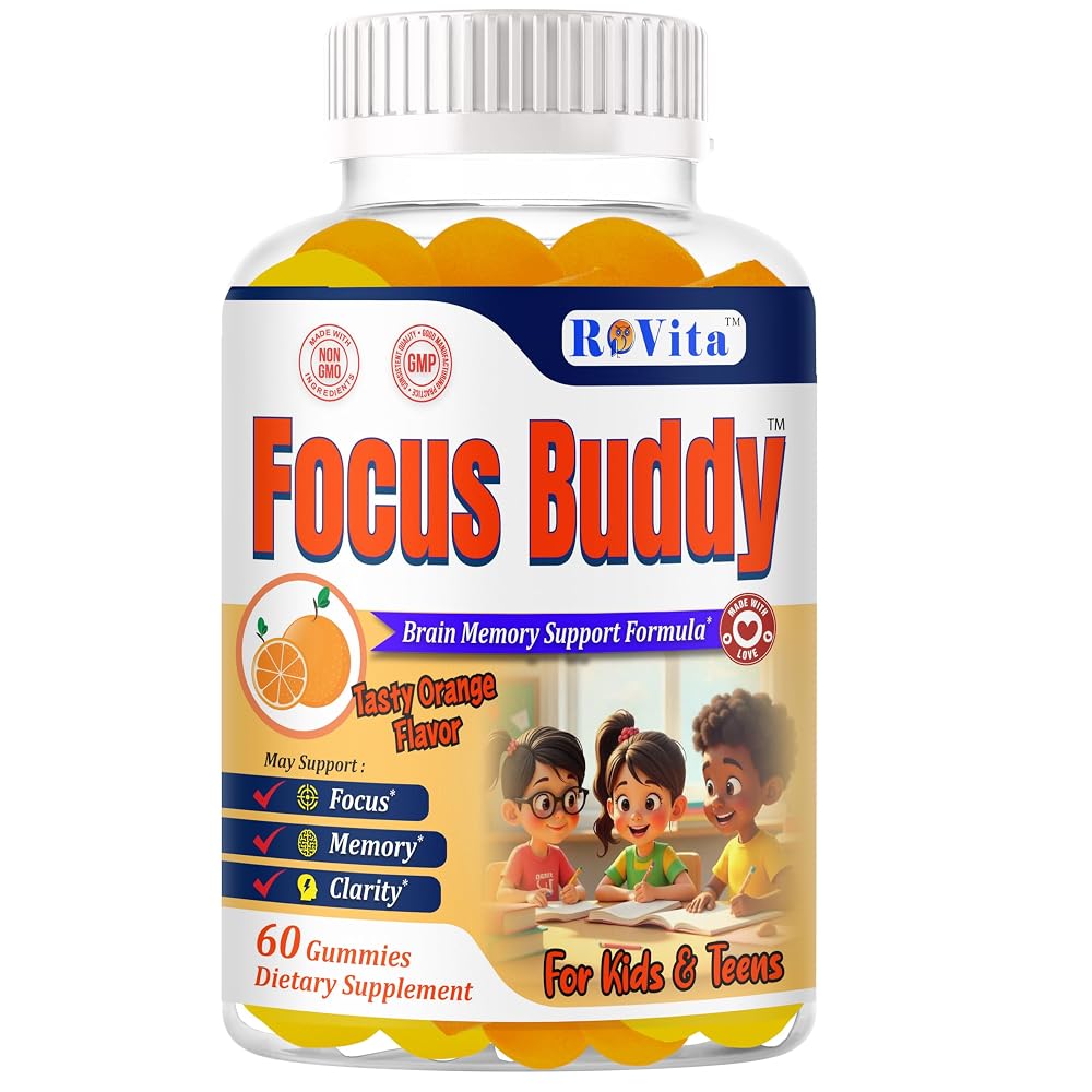 ROVita Focus Buddy Kids Memory and Focus Gummies - 60 Count