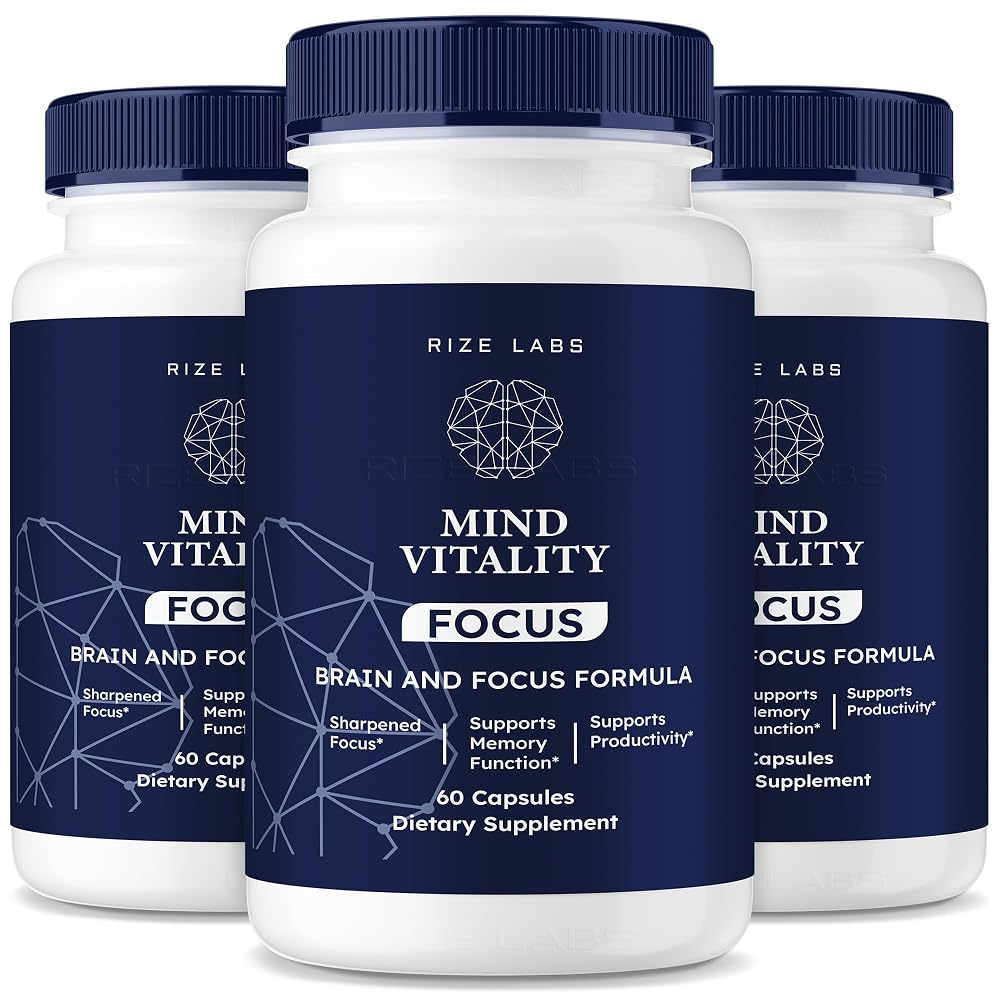 rize labs Mind Vitality Focus Brain Supplement - 180 Capsules