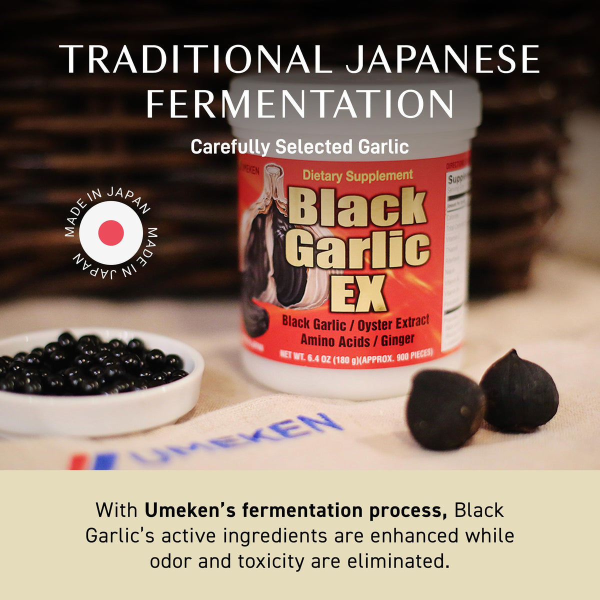 Umeken Black Garlic EX Fermented Supplement - 180g - image 3