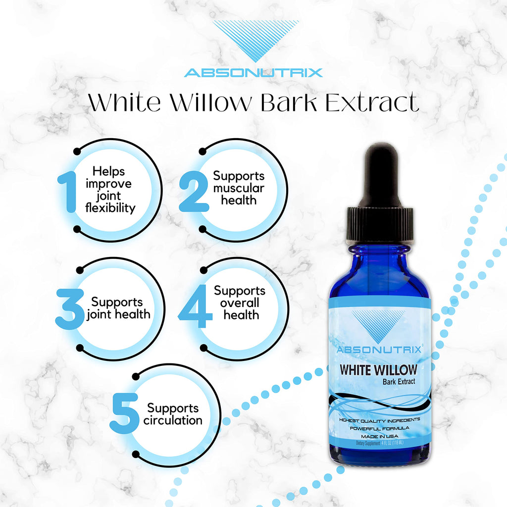 Absonutrix White Willow Bark Extract 590 mg - 4 Fl Oz Drops - image 6