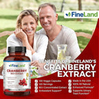 FineLand Cranberry Extract 60:1 Urinary Tract Health - 100 Capsules - image 3