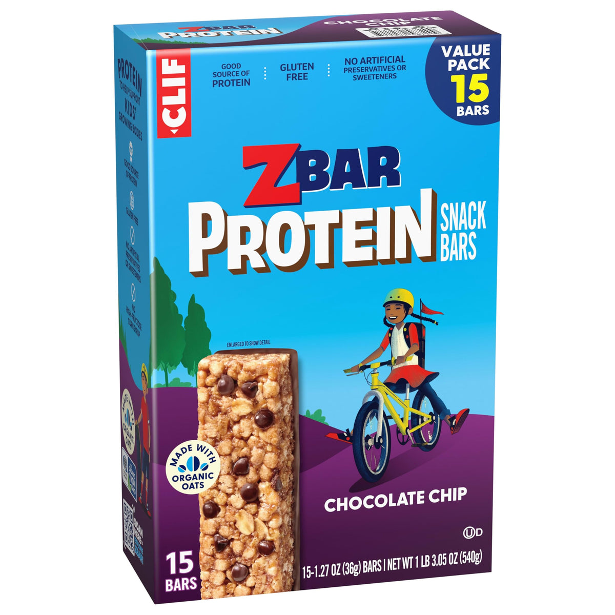 Clif Kid ZBar Protein Chocolate Chip Snack Bars - 15 Count - image 11