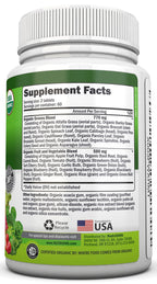 NutriONN Organic Super Greens Capsules - 120 Count - image 2