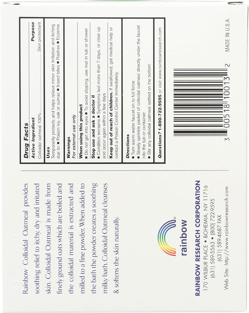 Rainbow Research Colloidal Oatmeal Bath - 3 Packets - image 2