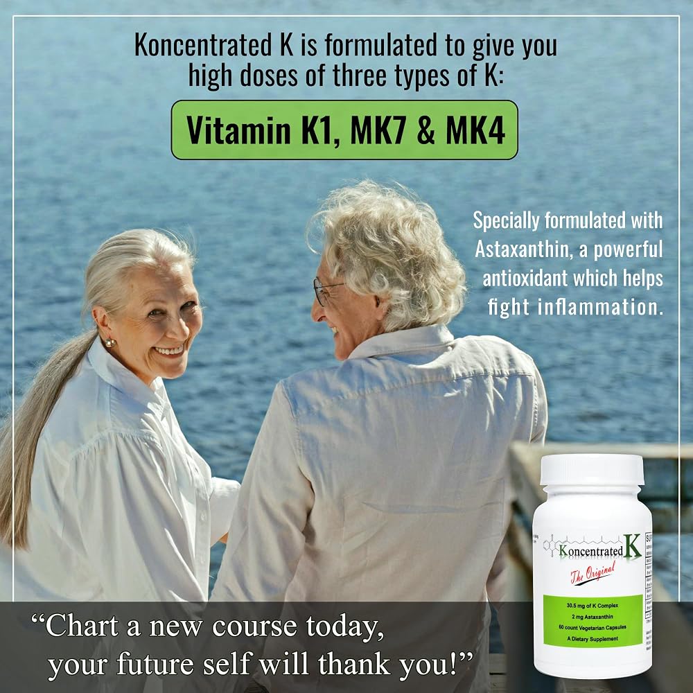 Koncentrated K Vitamin K1 & K2 with Astaxanthin - 60 Capsules - image 4