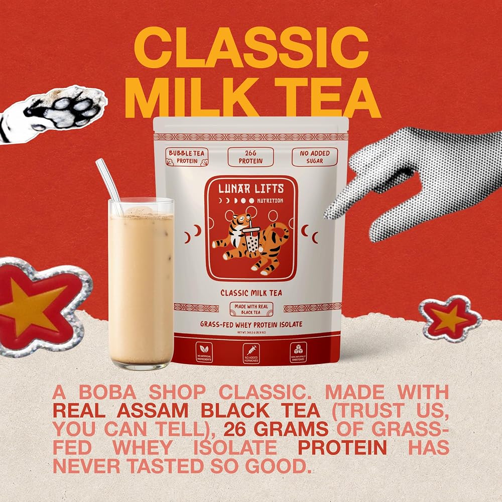 Lunar Lifts Boba Tea Whey Protein Powder