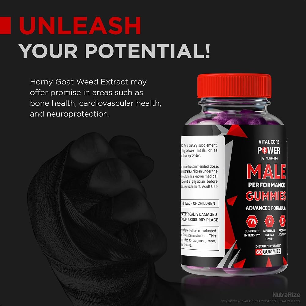 NutraRize Vital Core Power Male Gummies for Energy - 60 Gummies - image 5