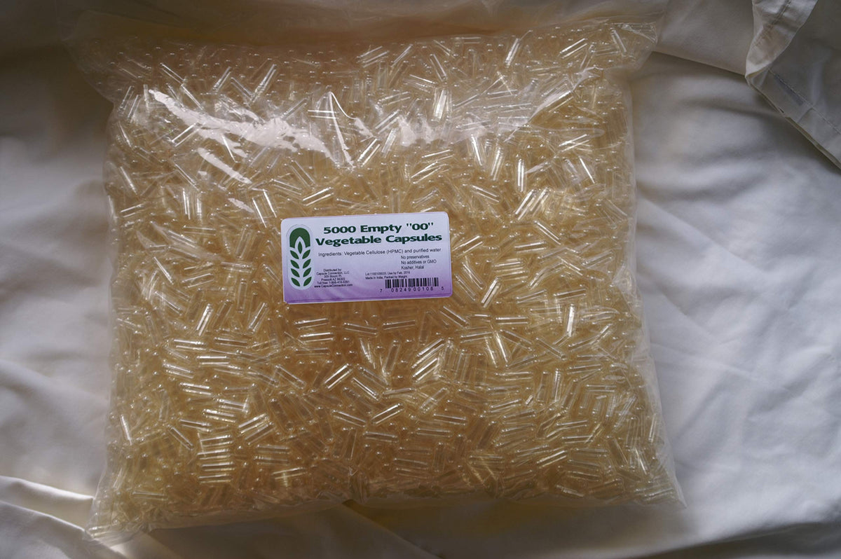 Capsule Connection Empty Vegetable Capsules Size 00 - 5000 Count