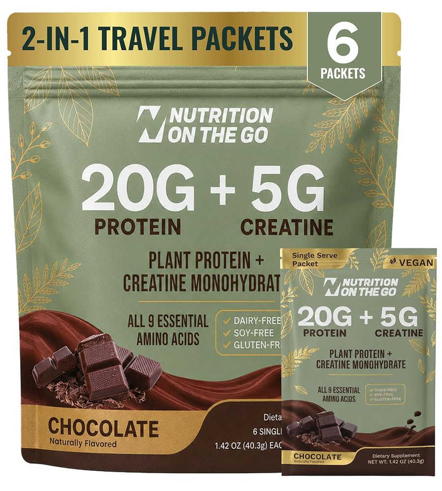 Nutrition On The Go 2-in-1 Vegan Protein + Creatine Travel Packets