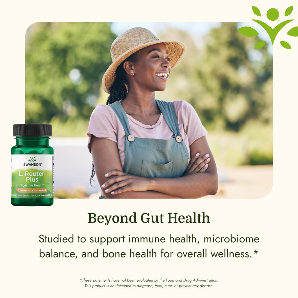 Swanson L. Reuteri Probiotic with Prebiotic for Gut Health
