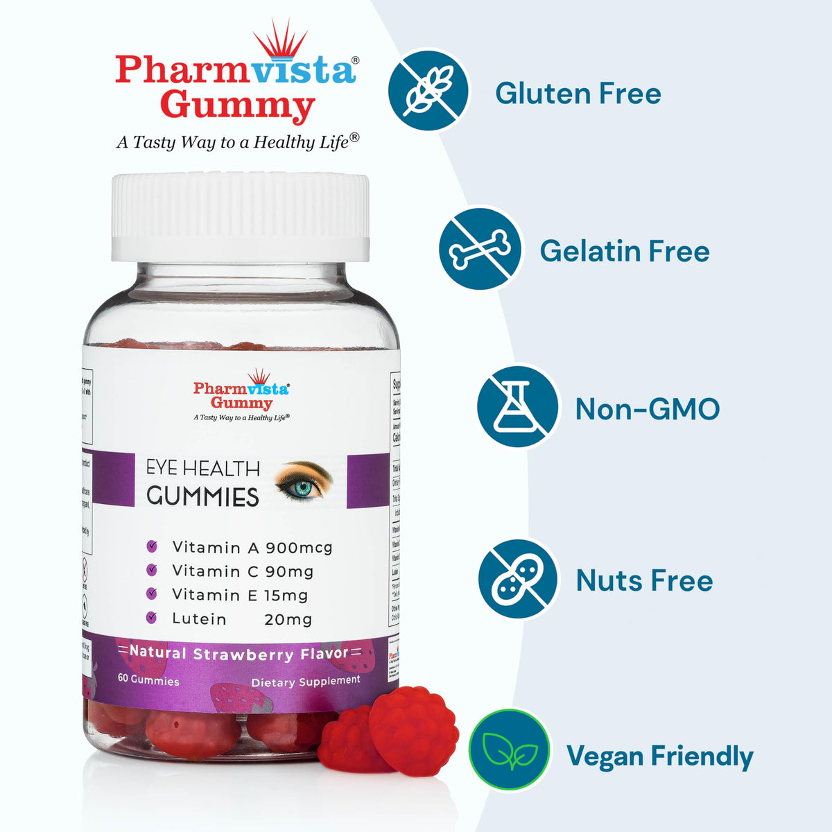 Pharmvista Eye Health Support Gummy with Lutein - 60 Gummies - image 8
