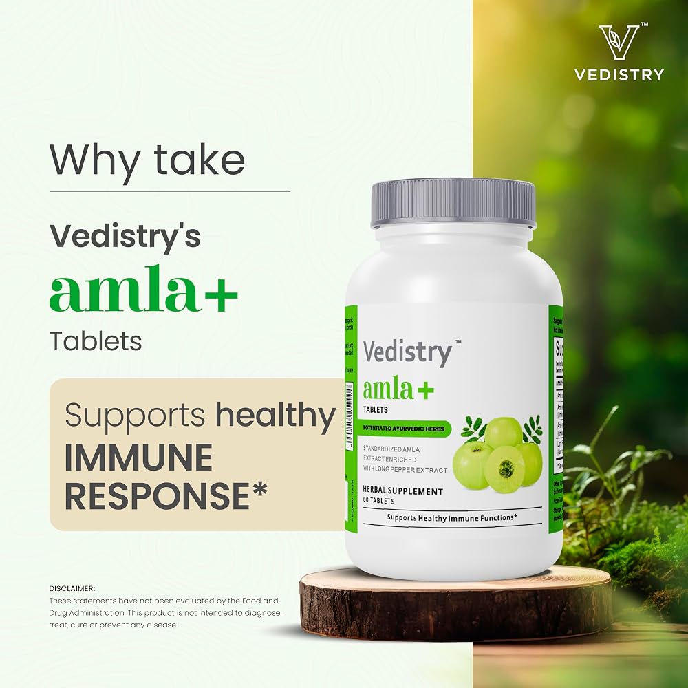Vedistry Amla Supplement 1100mg Indian Gooseberry Tablet - 60 Tablets - image 3