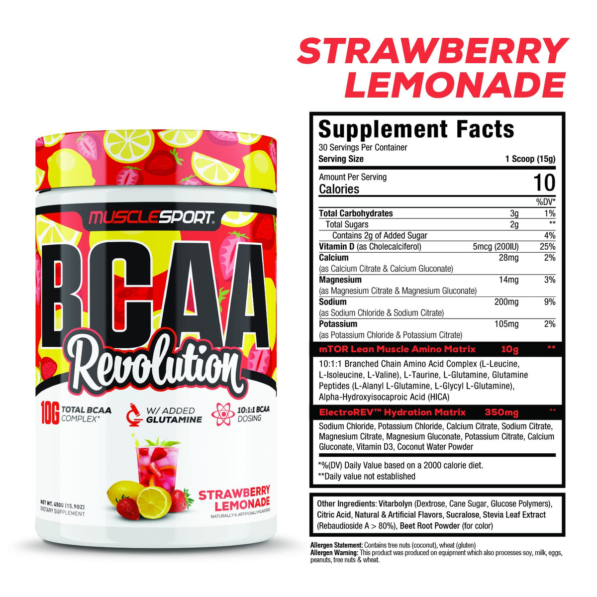 Musclesport BCAA Revolution Amino Acid Powder Supplement for Men