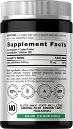 Horbäach Iron Supplement Ferrous Sulfate - 180 Tablets - image 2