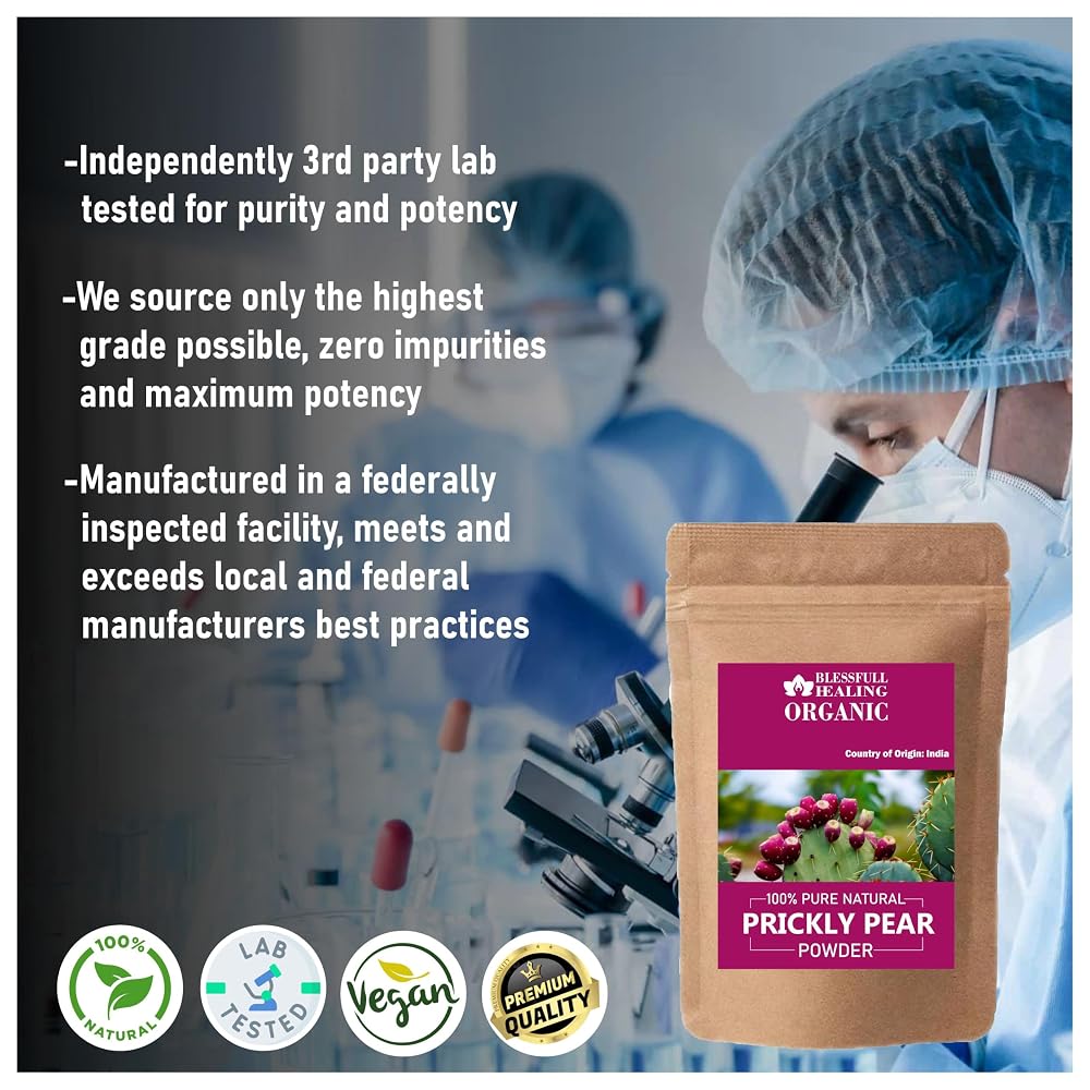 Blessfull Healing Organic Prickly Pear Powder 100% Pure Natural 200