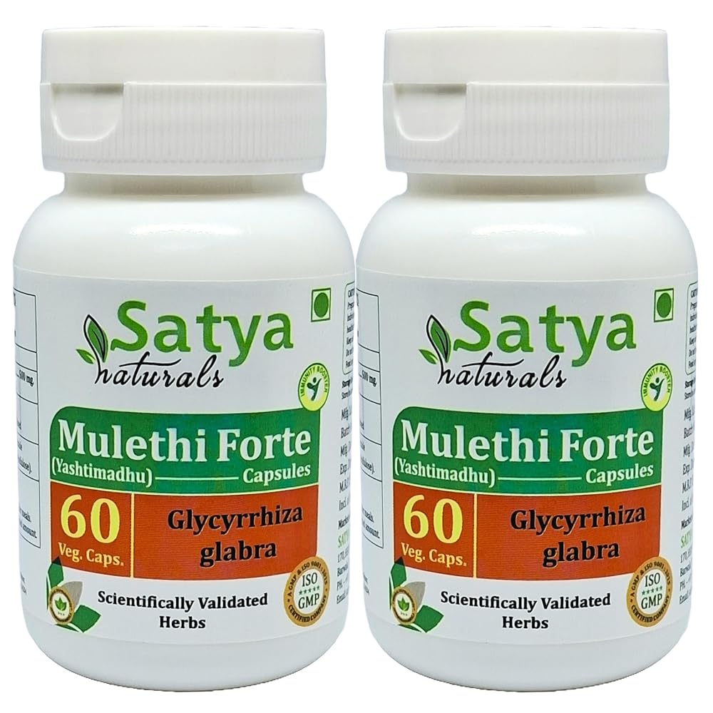 Satya Naturals Mulethi Forte Capsules 500 mg. 60 Veg. Capsule